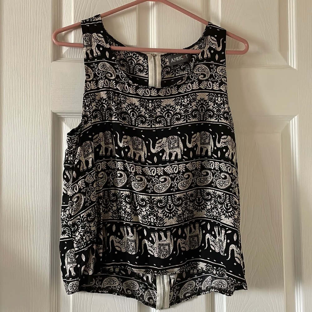 Apricot UK elephant boho tank top